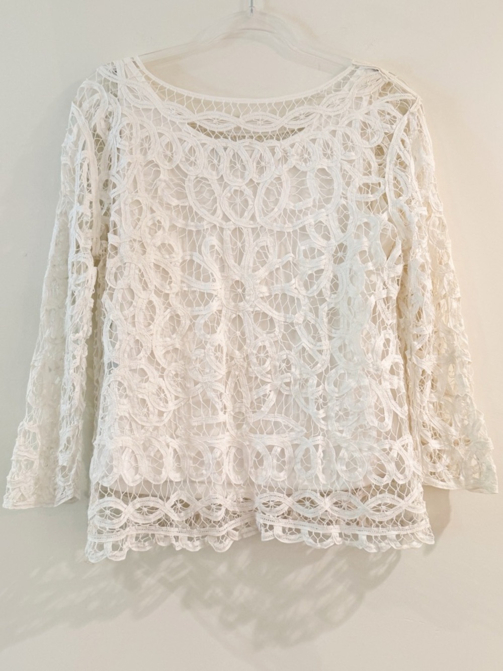 J. McLaughlin 3/4 Sleeve Cosette Lace Blouse - Picture 2 of 10